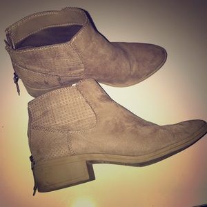 Tan booties size 8